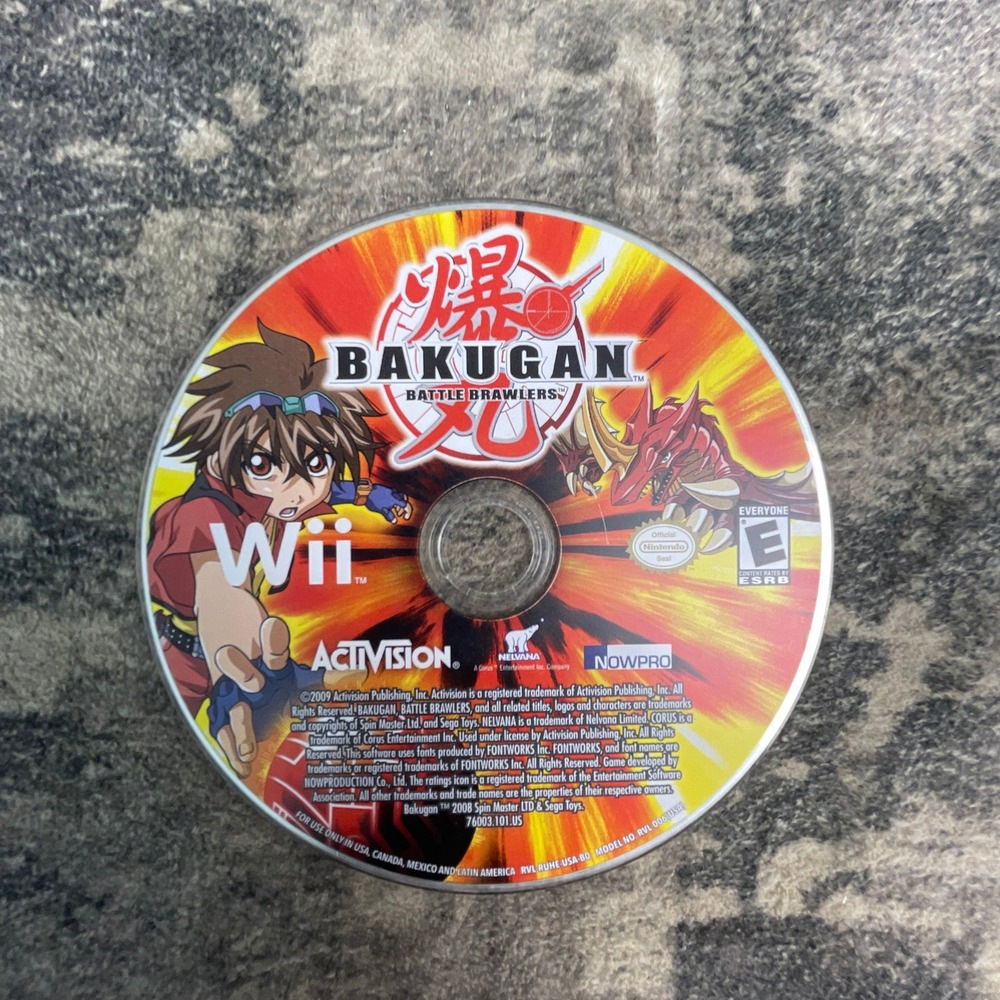 Bakugan Battle Brawlers Nintendo Wii Video Game Disc Activision Only